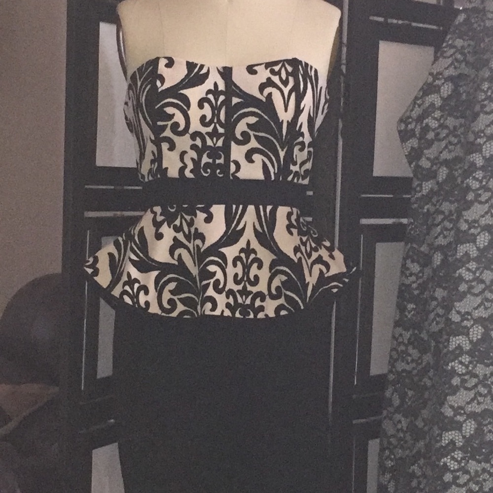 Strapless Peplum Dress